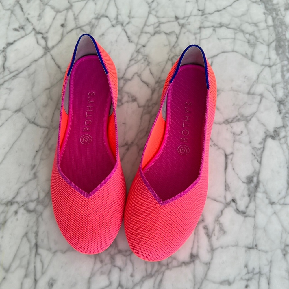 RETIRED Rothy’s Tropical Pink Flats Size 10